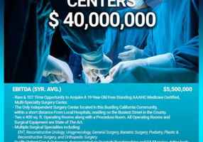 Exceptional California Surgical Centers for sale